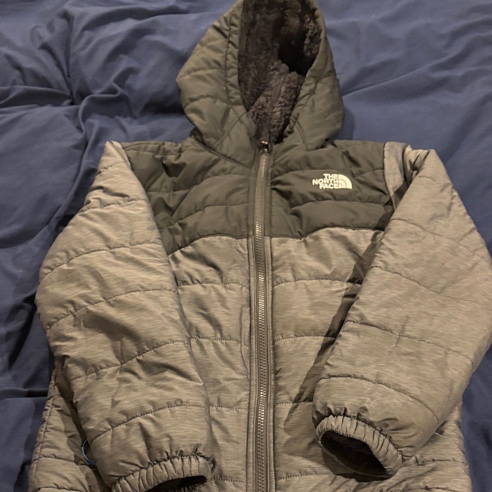 The North Face Kids Two-Tone Gray Puffer Jacket